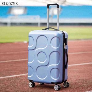 Klqdzms inch Koreaanse versiemerk rollende bagagesets spinner studenten wachtwoord koffer wiel reistas trolley j220707