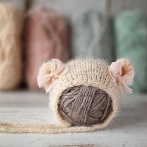 Klv crochet mohair bébé chapeau chapeau nouveau-né photographie access