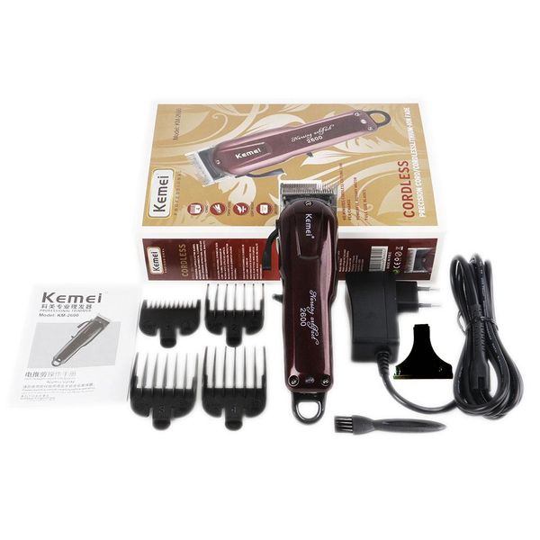 KM-2600 Hair Salon Retro Oil Head Tondeuse à cheveux professionnelle Batterie au lithium de grande capacité Charge rapide et prise Tondeuse à double usage