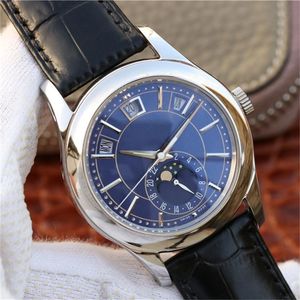 5205G-013 montres de luxe pour hommes montre-bracelet 40 cm 324S phase de lune mécanique automatique, mouvement de calendrier semaine et mois Montres-bracelets Relojes