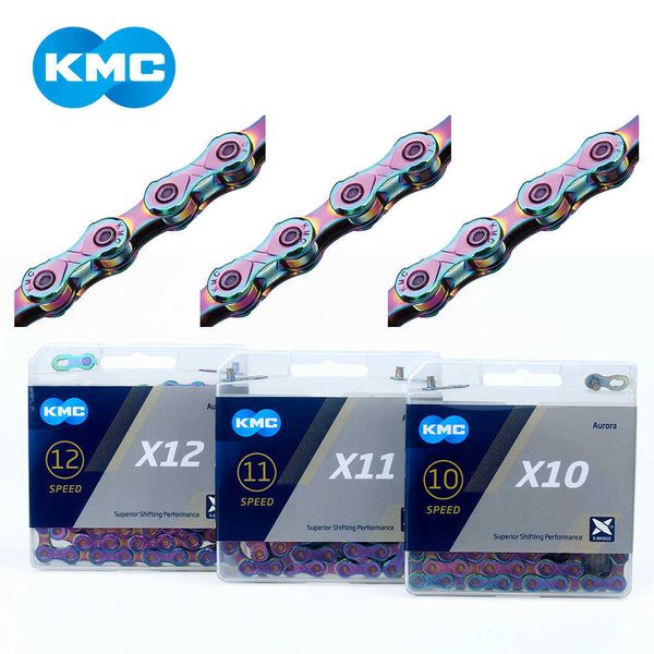 KMC Aurora chaîne de vélo X10 X11 X12 chaînes vtt 11S 12S 10S route actuelle VTT Curren pour pièces Shimano 0210