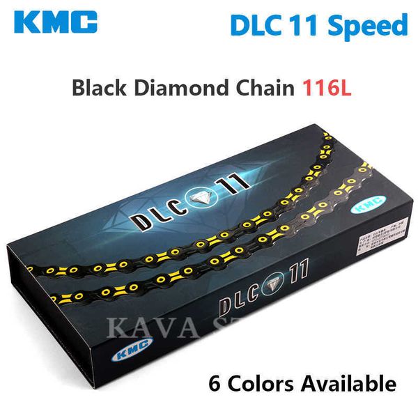 Chaîne KMC DLC 11 vitesses vtt vélo diamant ultraléger noir 116/118L X11 vélo de montagne 11V 10S chaînes pour Shimano 0210