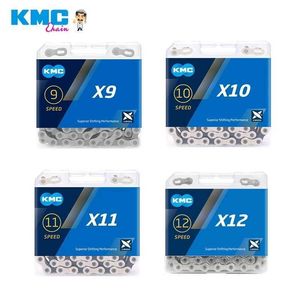 KMC -keten x8 x9 x10 x11 x12 mtb fietsketens 6/7/8/9/10/11/12 Speed ​​Road Crankset voor Shimano Bikes Part 0210