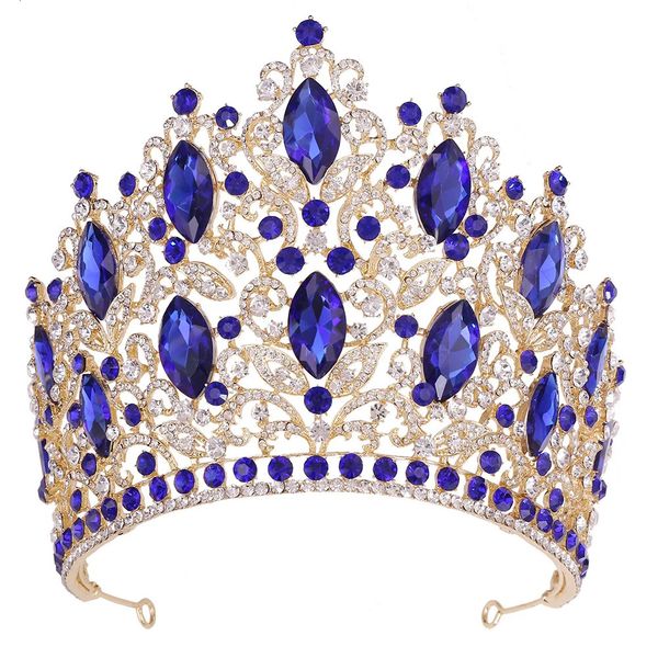 KMVEXO luxe grande forêt cristal strass couronne de mariage diadème accessoires de cheveux de mariée couronne fête chapellerie de mariage cadeau 240103