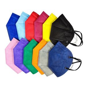 KN95 gezichtsmasker volwassen masker 95% filter kleur fulmasks kinderen kinderen stofdichte ademende 5 -laags anti -stofbeschermend gezichtsmasker