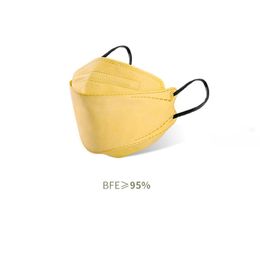 KN95 Masker Morandi Kleur Disposable Dust Protection Fish Mond Willow Leaf Mask Independent Packaging