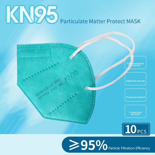 Masque KN95 avec cinq couches de protection contre la poussière et la brume pour les masques adultes