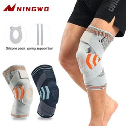 Brazys de rodilla con gel de silicona gel compresa de manga de manga estabilizador de protector de resorte para artritis deportiva acl 240416