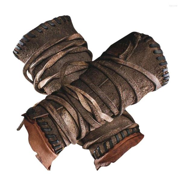 Genouillères 1 paire chauffe-bras garde brassards respirant Style Vintage tenue équipement de protection Bangage pratique gantelet bracelet