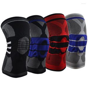 Genouillères 1 paire Fitness Running Support Protéger Gym Sports Bretelles Pad Élastique En Nylon Silicone Rembourré Manchon De Compression