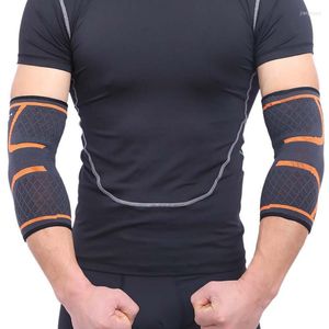 Knie pads 1 paar gym compressie elleboog ondersteunen elastiek absorberen zweet sport basketbal arm mouw beschermkussen