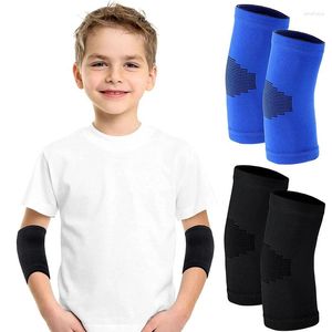Genouillères 1 paire enfants coudière soutien tricot Compression bras manches protecteur de gymnastique pour garçons filles adolescents Tennis basket-ball Sport
