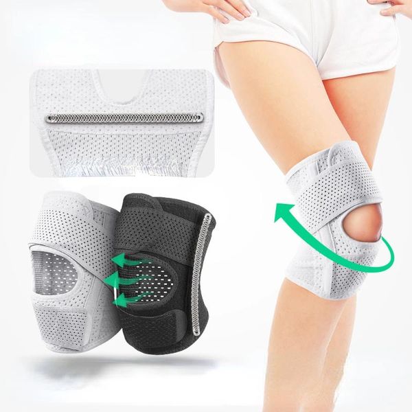 Genouillères 1 PC Compression élastique ressort soutien ménisque Protection sport respirant basket-ball course orthèse