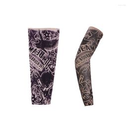 Padres de rodilla 1 PCS PROCTIVO PROTECTOR Nylon Stretido Falso Falso Tatto Tattoo Mangas Medias de brazo Diseño Cuerpo Cuerpo Cool Unisex Fashion Calmer