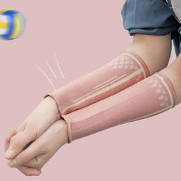 Genouillères 1 paire rose avant-bras garde sport mains bras manchon de compression Anti-coupure couverture plus chaude Protection UV pour volley-ball cyclisme