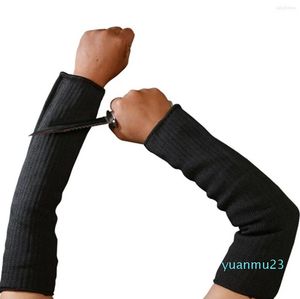 Genouillères 1 paire de gants HPPE pratiques de niveau 5, résistant aux coupures, Anti-perforation, Protection de travail, housse de manchon de bras