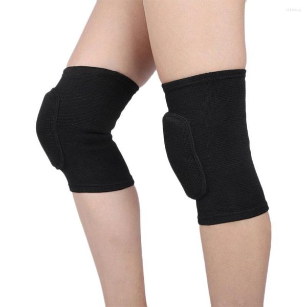 Genouillères 1 paire manchon de protection course danseur doux respirant élastique hommes femmes Yoga épaissi éponge antidérapant coussin pour volley-ball