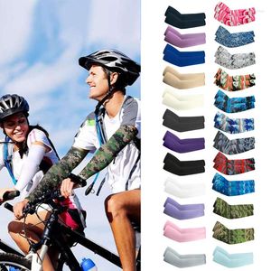 Genouillères 1 paire unisexe refroidissement bras manches coudière cyclisme course pêche UV Protection solaire en plein air femmes Cool vêtements de sport