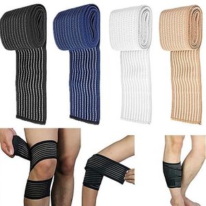 Genouillères 1Pc Élastique Respirant Sport Poignet Cheville Coude Veau Bras Bande Brace Support Wrap