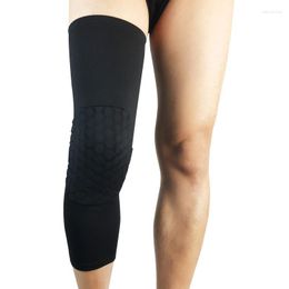 Paderas de rodilla 1 PC Pad, la almohadilla de seguridad deportiva contra la colisión voleibol de baloncesto de baloncesto calcetines de compresión de la rodilla envolturas de panal