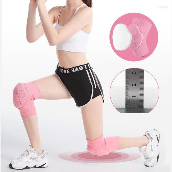 Rodilleras para mujer, protección deportiva, ciclismo, baile, baloncesto, voleibol, correr, almohadilla térmica de punto, equipo protector, 1 ud.