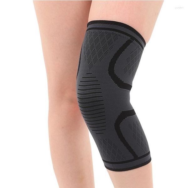 Genouillères 1 pièces Fitness course cyclisme soutien bretelles élastique en Nylon Sport Compression Pad manchon pour basket-ball