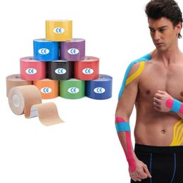 Knie pads 1 stcs gym fitness verband voetbal sport spier tape elastische pijnverlichting atletisch herstel