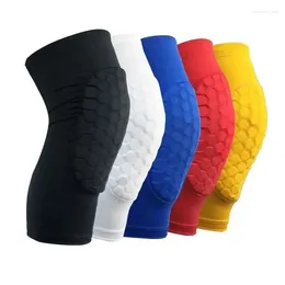 Kniebeschermers 1pcs Honingraat Basketbal Beenmouwen Cellulaire Voetbal Volleybal Kneepad Kalf Ondersteuning Ski Fietsen Warmer