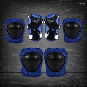 Knie pads 1set kinderen kinderen buiten sportbeschermingsuitrusting elleboog rijpolspolspolschaap roller schaatsen veiligheidsbescherming