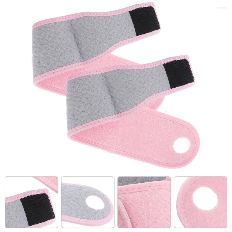 Knee Pads 2 Pcs Wrist Guard Hand Support Protector Adjustable Bracer Protection Wraps For Weightlifting Working Out Nylon Fitness