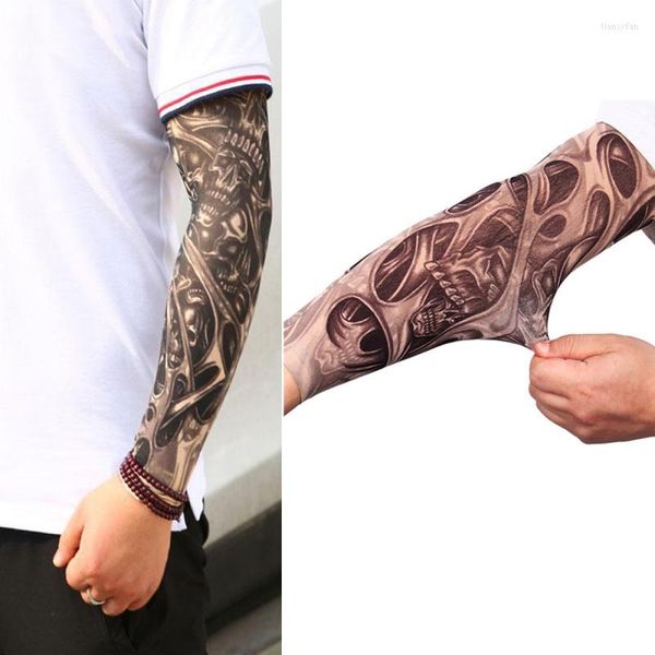 Rodilleras 2023 Unisex deportes brazo mangas baloncesto correr ciclismo tatuaje manga cuerpo arte 3D protección UV bicicleta al aire libre