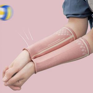 Kniebeschermers 2PC Volleybal Armmouwen Kinderen Sport Polsbandjes Onderarm Compressie Mouw Handband Zweet Polssteun Wraps Guard Protector