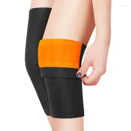 Kniebeschermers 2 stuks Sport Warme ondersteuning Elastisch fleece gevoerde mouw Artritis Kniebeschermer Beenwarmer voor hardlopen Fietsen