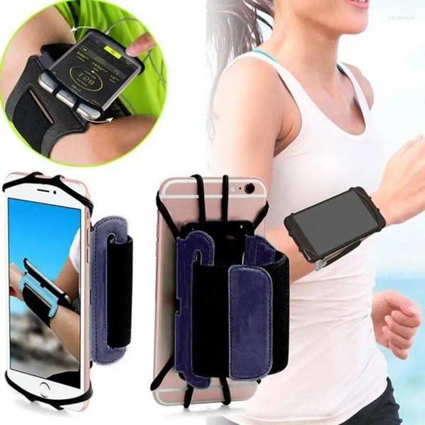 Genouillères rotatives à 360 degrés, brassard de cyclisme, de gymnastique, sac de course, ceinture pour hommes et femmes, brassard pour téléphone portable, sécurité sportive