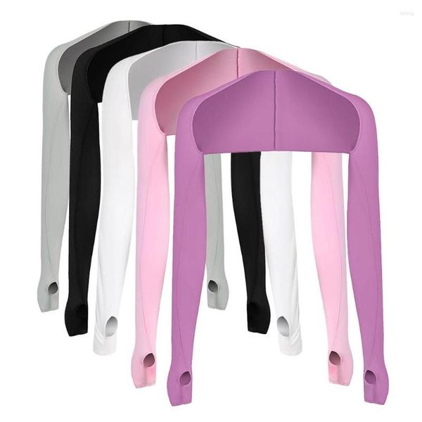 Rodilleras 5 piezas Mangas de brazo de enfriamiento Brazos que cubren la manga Fundas protectoras Mujeres Color sólido Parasol Mantón de golf Tipo 1