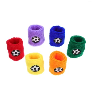 Genouillères 6 pièces couleur bracelet poignets bandeaux pour enfants cadeaux de basket-ball cadeaux de fête bracelets de sport en cachemire enfant le