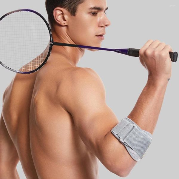 Genouillères Sangle de soutien de coude réglable avec bande de compression EVA antidérapante pour l'haltérophilie/tennis/golf/soulagement de la douleur sportive