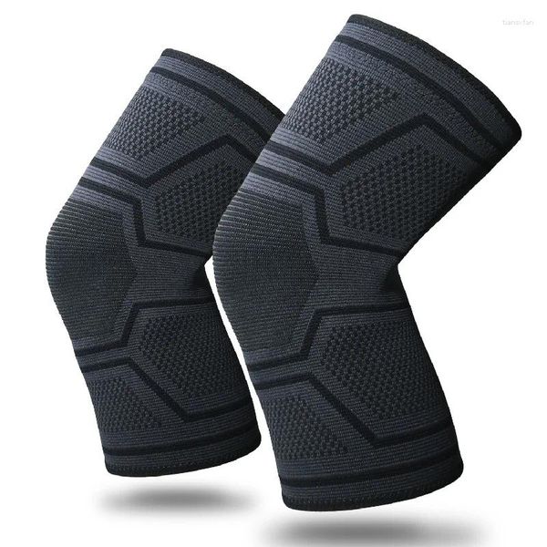 Rodilleras AOFIT 1 Uds rodillera deportiva Gel de sílice antideslizante correr Yoga rodillera ventilación protectora tejido Nylon alta elasticidad