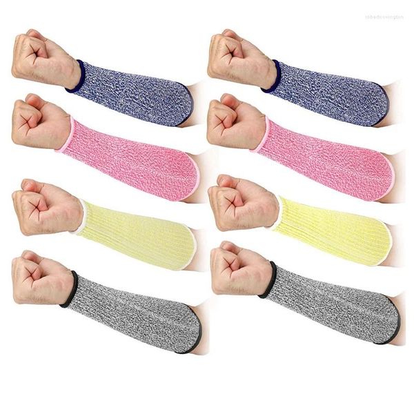 Protectores del brazo de las almohadillas de rodilla para piel delgada y hematoma de la manga resistente a la manga del antebrazo 5 protección contra quemaduras HPPE 4 pares