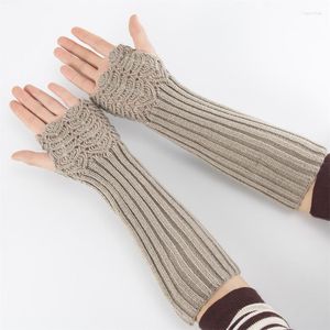 Genouillères automne hiver tricoté demi-doigt gants sans doigts écran tactile chaud doigt complet pratique Mulitstyles