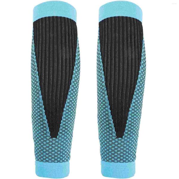 Genouillères chaussettes de sport élastiques manches de tibia de mollet bas de course pour hommes bas respirants