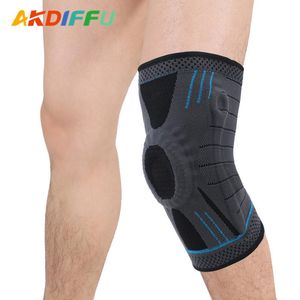 Knie pads elleboog 1 pc's ademende ondersteuning brace hardloop fitness hiking cycling protector siliconen kussen veren elastische sporten