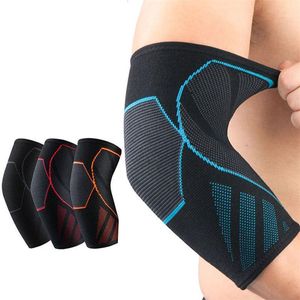 Knie pads elleboog 1Pair mannen ademende kussensteunbeschermer compressie mouw gewichtheffende artritis tennis sportarm brace