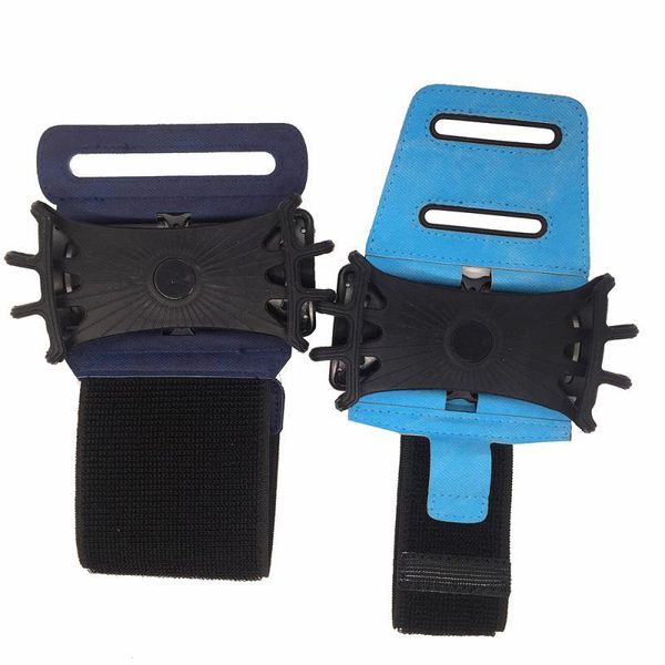 Rodilleras Grado de codo Giratorio Correr Brazalete Bolsa Teléfono Brazalete Estuche de pulsera para trotar Ciclismo Gimnasio Muñequera BagElbow