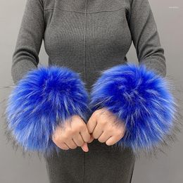 Genouillères fausse fourrure fausses manches automne hiver manteau poignets élastique amovible en peluche fourrure poignet femmes bras plus chaud 2022