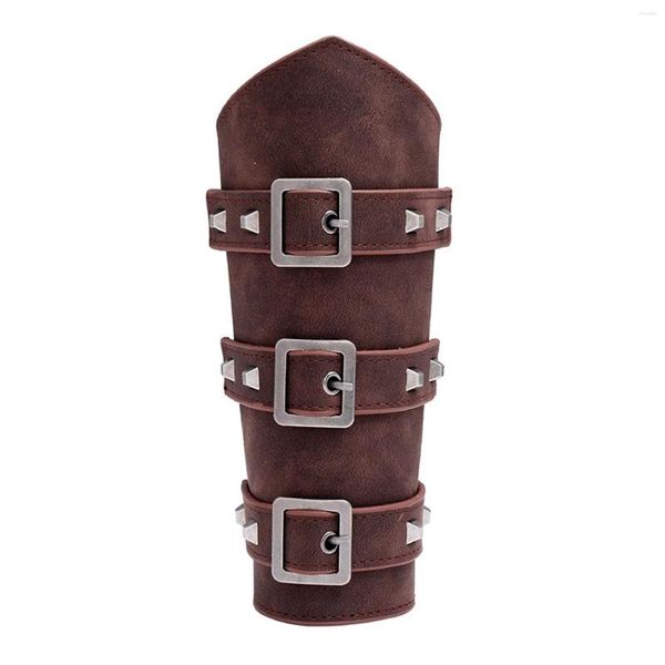 Rodilleras Faux Leather Cosplay Wristband Arm Guard Durable Junior Accesorios de protección para adultos Theatrical One Size Archery Transpirable