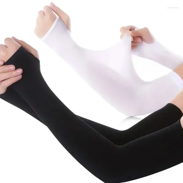 Rodilleras Manga De Seda De Hielo Protector Solar Brazo Ultravioleta Antideslizante Verano Hombres Guantes De Mujer Montar Al Aire Libre