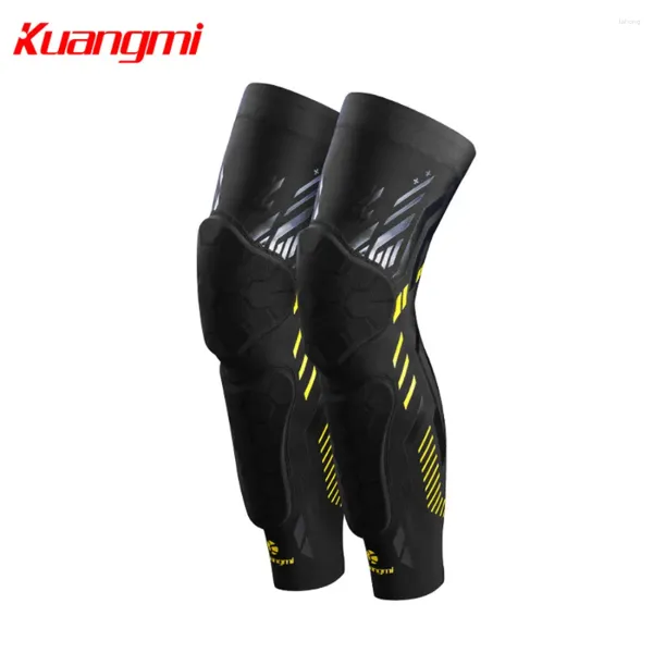 Genou Pads Kuangmi 1pair Basketball 4 bandes non glissantes Brace Support Compression Fracofroping Leg Soccer Soccer Running Kneepad