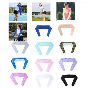 Rodilleras Damas Chal Cuff Guantes Golf Deportes Cycing Mangas Seda de hielo Protector solar Verano UV Protección solar Ropa para actividades al aire libre