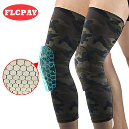 Genouillères hommes 1 paire nid d'abeille Anti-collision volley-ball basket-ball genouillères Camouflage genouillère protection Sport de plein air sécurité